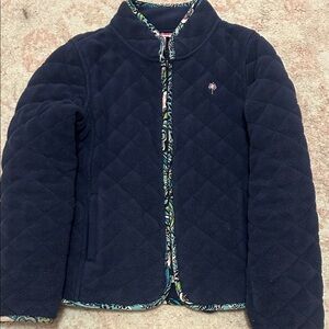 Lilly Pulitzer Navy Quilted Kids Jacket
